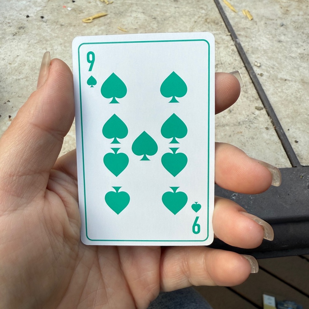 Dior Teal/green none Spades Playing Card